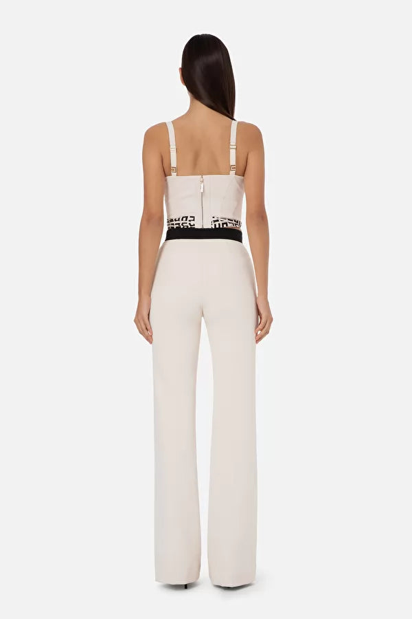 Bustier-Top mit Tuch mit Logo-Print