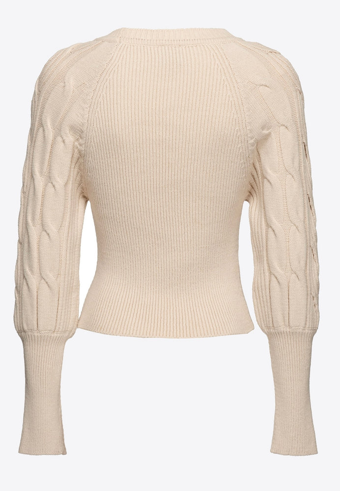 PULLOVER MIT ZOPFÄRMELN