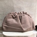 Mittlere Umhänge Tasche Echtleder Taupe