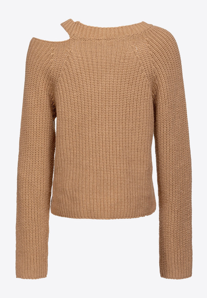 GERIPPTER PULLOVER AUS KASCHMIR