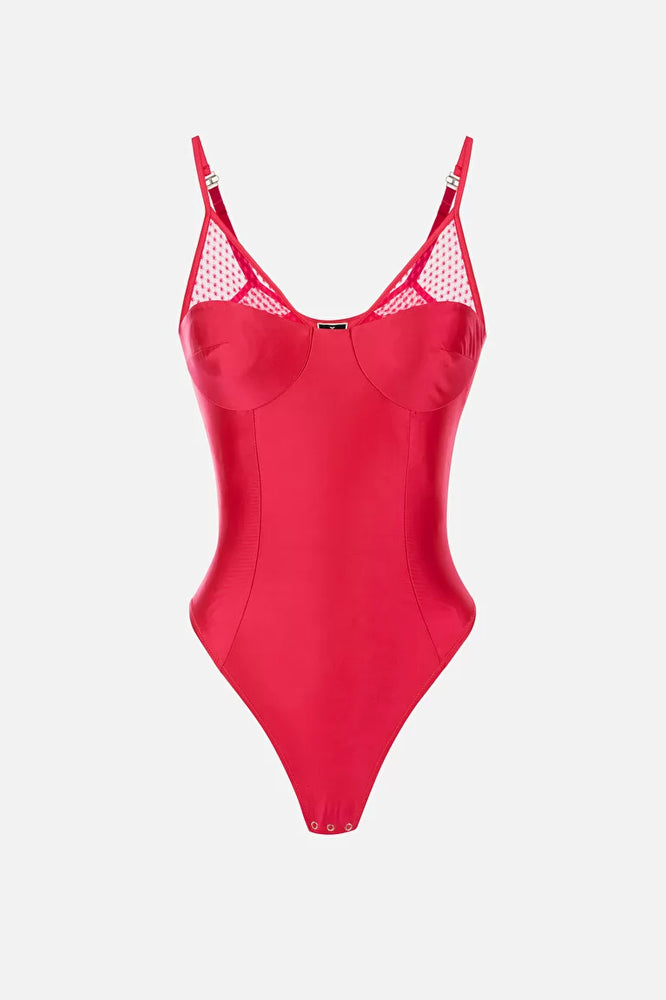 Body aus Lycra und Tüll
