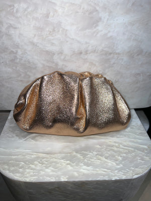 Mini Umhänge Tasche Echtleder Gold
