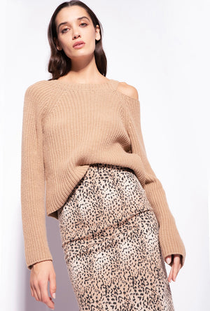 GERIPPTER PULLOVER AUS KASCHMIR