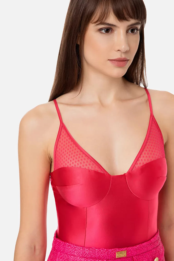 Body aus Lycra und Tüll