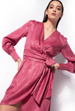 JACQUARD-MINIKLEID IM WET-LOOK