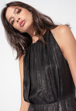 LANGES JACQUARDKLEID WET-LOOK