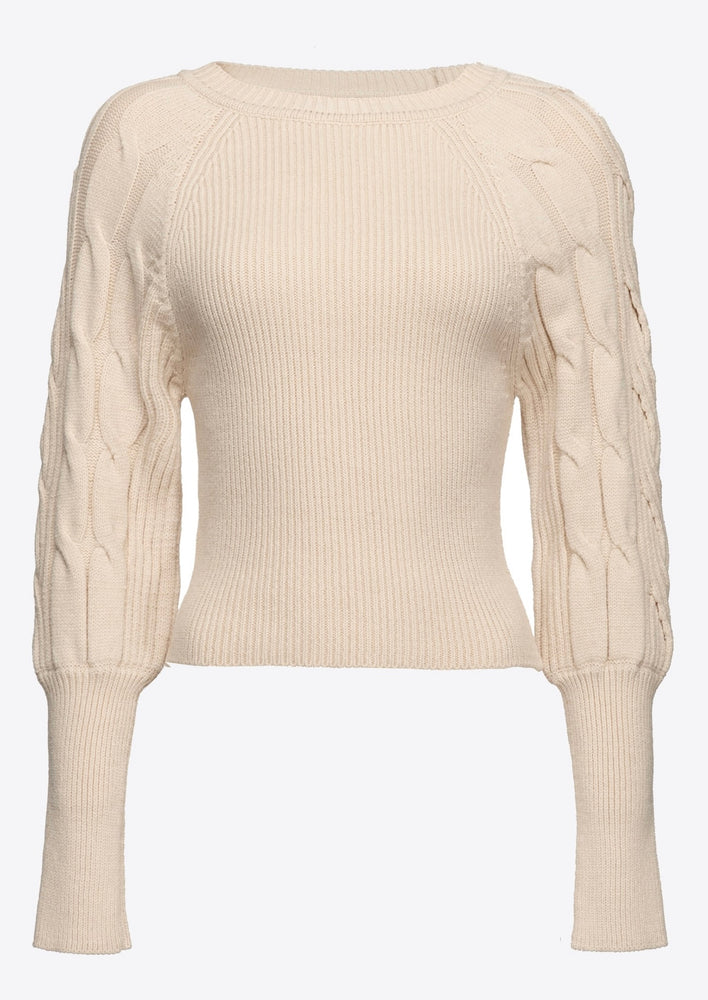 PULLOVER MIT ZOPFÄRMELN