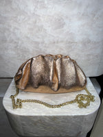 Mini Umhänge Tasche Echtleder Gold