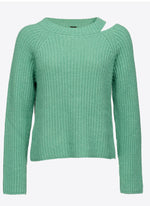 GERIPPTER PULLOVER AUS KASCHMIR WEISS