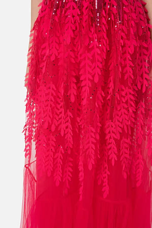 Red Carpet-Kleid mit besticktem Bustier-Top