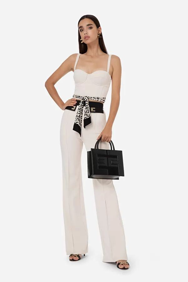 Bustier-Top mit Tuch mit Logo-Print