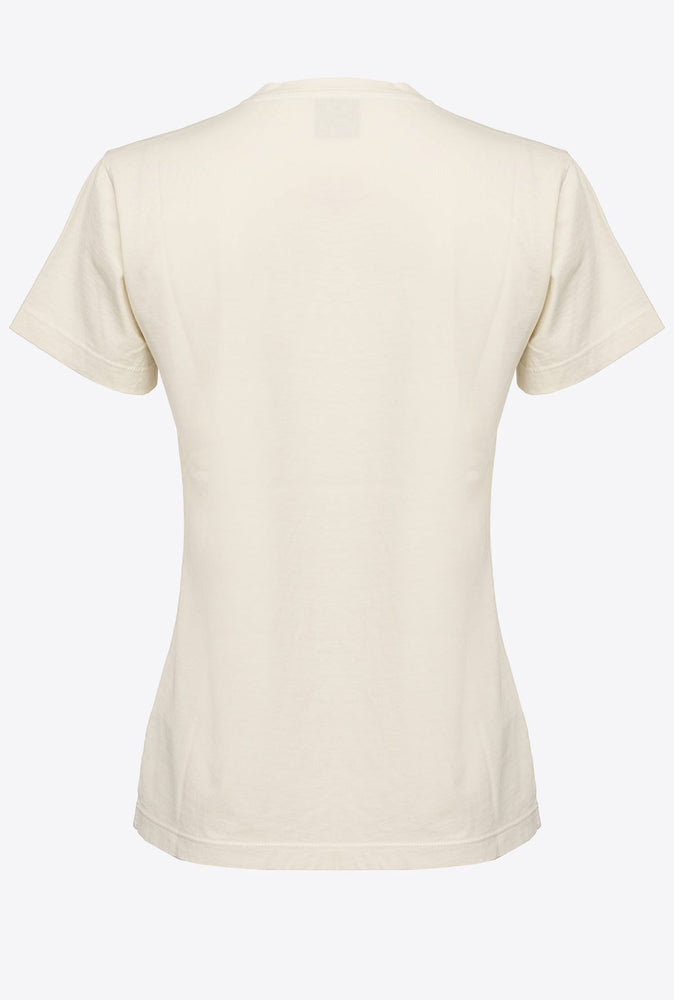Basic T-Shirt mit Lippenprint