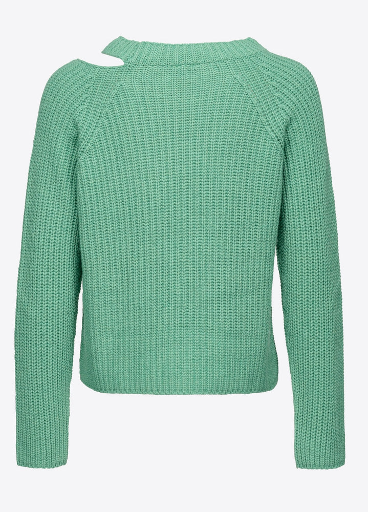 GERIPPTER PULLOVER AUS KASCHMIR WEISS
