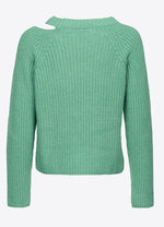 GERIPPTER PULLOVER AUS KASCHMIR WEISS