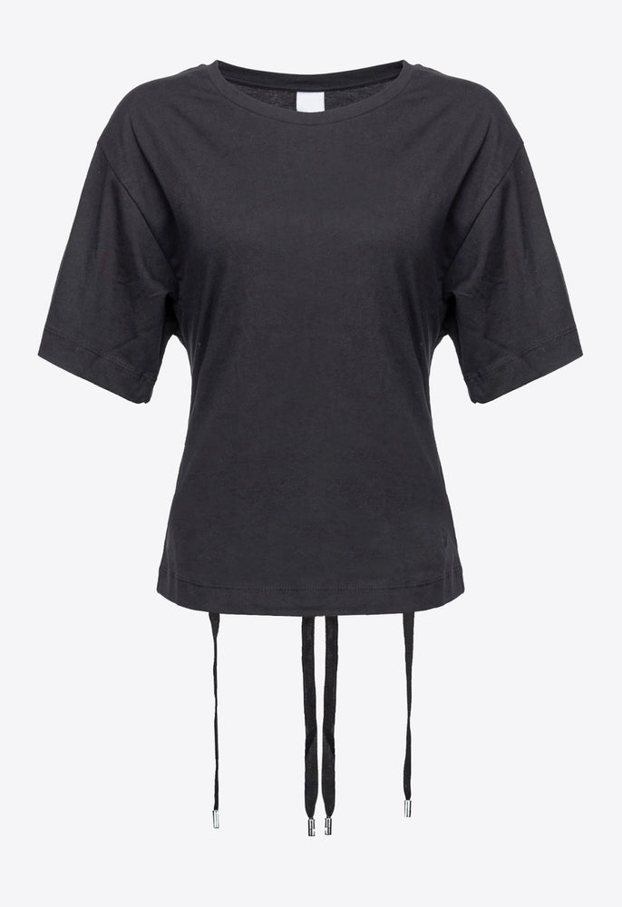 T-SHIRT MIT SCHNÜRBÄNDERN AUF DER RÜCKSEITE